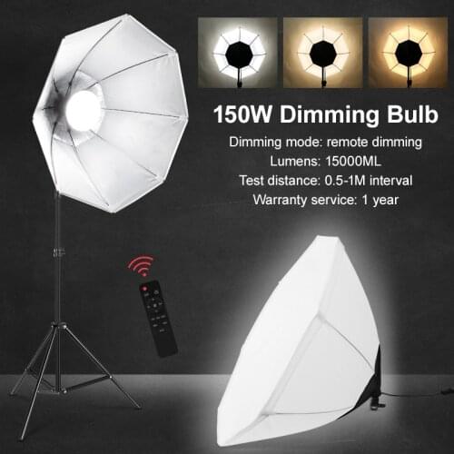 Yizhestudio Dimmable Photographic Lighting with Stand 150W Selfie Light Professional Photo Lighting Box for Live Studio YouTube