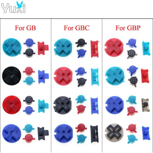 YuXi For GB GBC GBP Buttons Keypad A B D Pad Power On Off Button Replacement For Gameboy Color Pocket Console