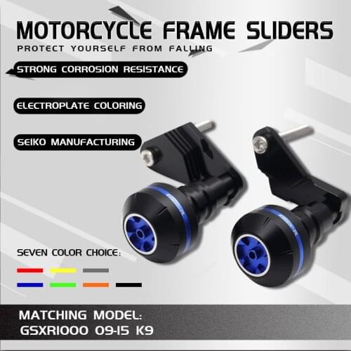 Motorcycle CNC Aluminum Frame Sliders Crash Protector Falling Protection For GSXR1000 K9 GSXR 1000 2009-2015 10 11 12 13