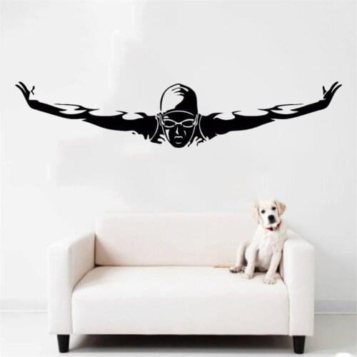 Women Swimmer Swim Wall Sticker Decal Swimming Posters Decor Mural Swimming Wall Decal Vinyl Wall Decals ov118