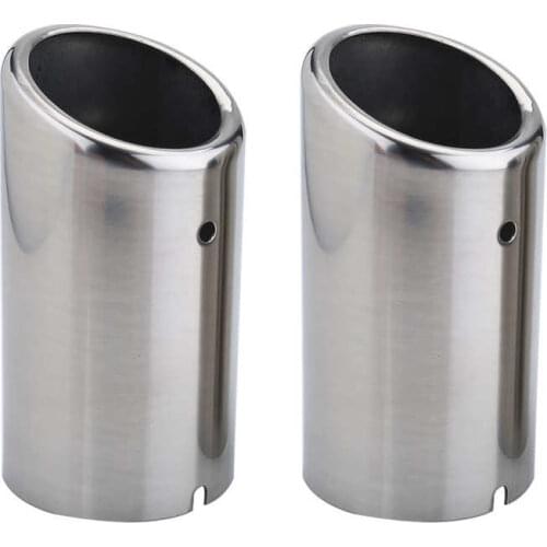 1 Pair of Car Exhaust Tail Pipes Muffler Tips Replacement 67mm