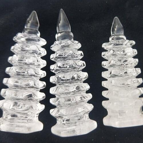 1pcs 80-100mm Natural transparent crystal wenchang tower point healing wedding decoration as a gift