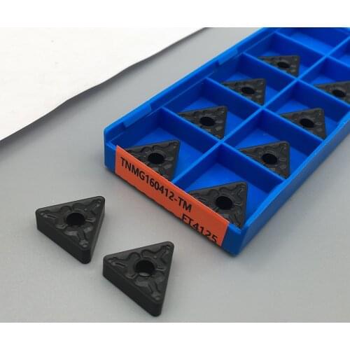 10PCS TNMG160412 TM FT4125 For Steel parts Turning Tool Carbide Inserts External Turning Tool Carbide Insert Lathe Cutter