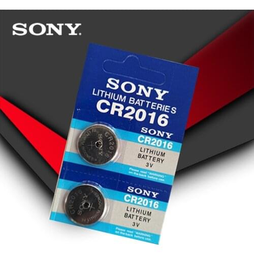 2pcs/lot SONY 3V Lithium Coin Cells Button Battery DL2016 KCR2016 CR2016 LM2016 BR2016 High Energy Density