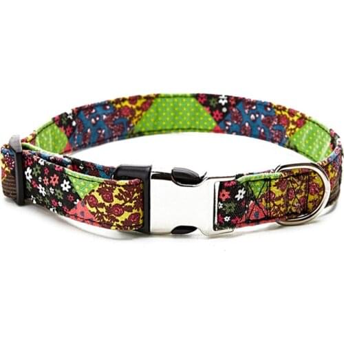 30PCS / LOT Pet Supplies New National Characteristic Style Semi - Metal Collar Dog Personalized Adjustable Collar