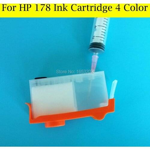 4 Color/Set HP178 Ink Cartridge For HP Photosmart CN255C CN216C CN245C CD035C Q8444C Printer With For HP 178 Auto Reset Chip