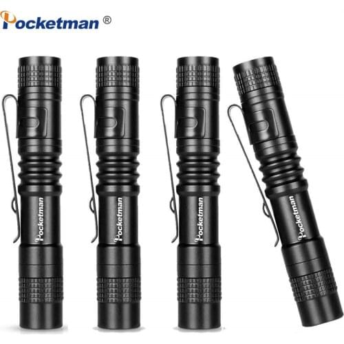 4 PCS Flashlights Super Small Mini LED Flashlight Set Handheld Pen Light linterna Pocket Torch High Lumens for Camping, Fishing