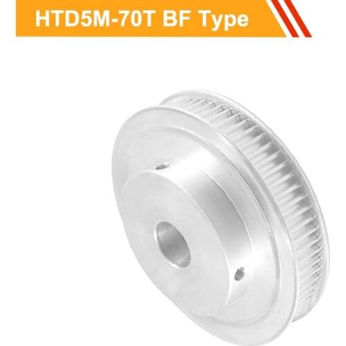 5M 70T Tooth Belt Pulley HTD5M Type CNC Belt Pulley 16mm/21mm Belt Width 15/17/19/22mm Bore Synchronous Pulley Wheel