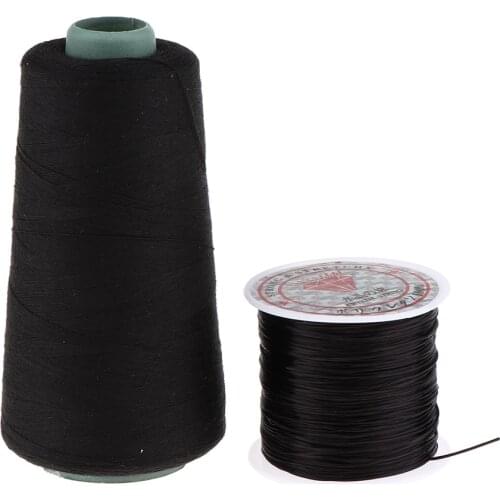 60M WEAVING THREAD WEAVE WEFT for HAIR EXTENSIONS,SEWING NEEDLES(I+C+J PINS)