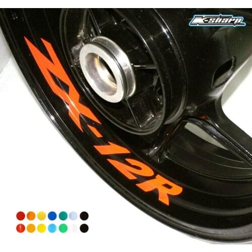 8 X custom inner rim decals wheel reflective sign Stickers stripes Fit KAWASAKI ZX-12R