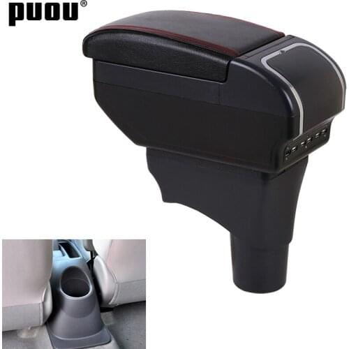 Central Store Content Box For Nissan Versa Sunny 2012-2020 Double layer Large Space Armrest Box With ashtray Cup holder Car Modi