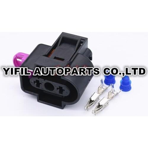 1/5/10/20/50/100pcs/lot New 2 Pin/Way Washer Fluid Sensor Plug Auto Connector For VW Golf Jetta Passat 1J0 973 202