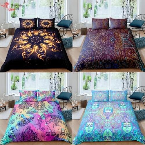 Buddha BeddingOutlet Mandala Bedding Set Twin Bohemian Duvet Cover Ethnic Flower Bedclothes Floral King Queen Bed Cover Dropship