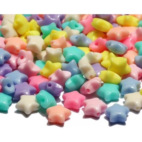11mm Star Acrylic Beads Candy Color Loose Spacer Beads For Jewelry Making Handmade Diy Necklace Bracelet Accessories