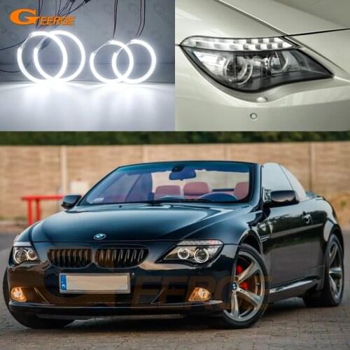For BMW E63 E64 630Ci 630i 645Ci 650i M6 2003-2010 Ultra bright SMD LED Angel Eyes halo rings kit Day Light Car styling