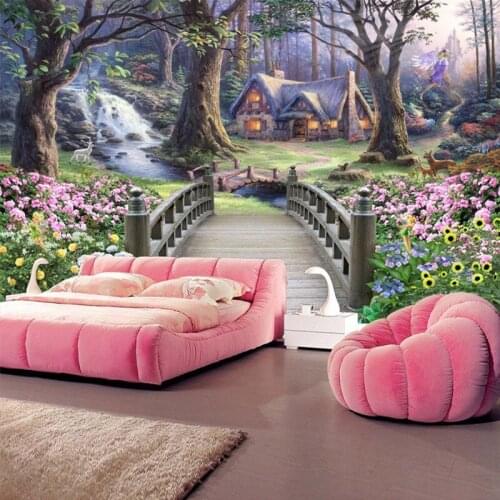 FATMAN Custom 3D Photo Wall Paper Beautiful Flower Pattern Home Decor For Children Room Living Room Wallpaper Papel De Parede