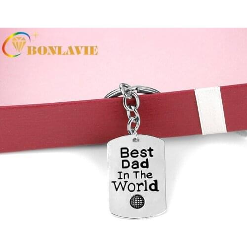 Creative Letter Pendant Best Dad In The World Fathers Day Key Chain
