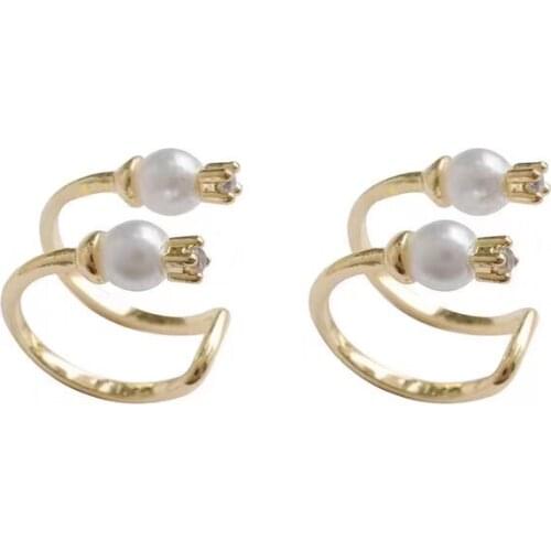 Creative 925 Sterling Silver Earrings Settings Mountings Findings Jewelry Parts Fittings for Pearls Beads Stones Agate Corals