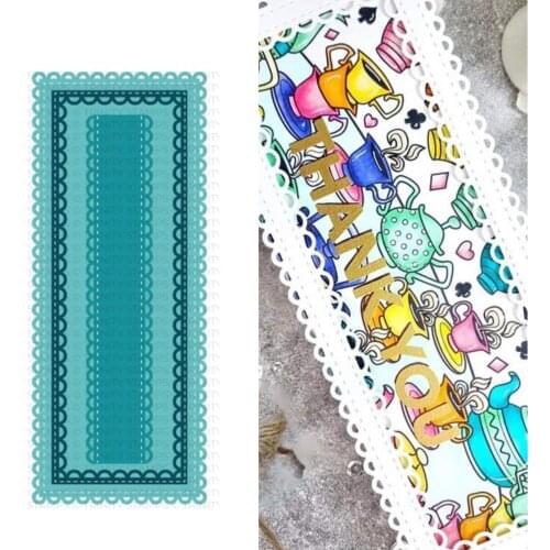 Lace Border Greeting Card New 2021 Cutting Dies Scrapbook Diary Decoration Stencil Embossing Template DIY Handmade