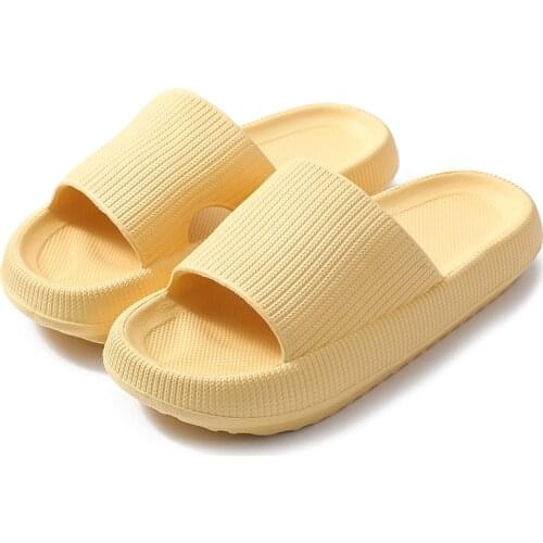 Summer non slip slippers bath thick sole womens lightweight silent soft sandals