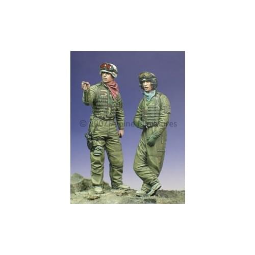 1/35 OIF US Tank Crew Set (2 figures) with 2 different heads Resin kit soldiers GK Scene combination Uncoated No colour