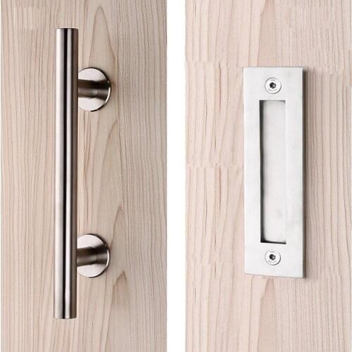 304 Stainless Steel Sliding Barn Door Pull Handle Wood Door Handle Black Door Handles For Interior Doors Handle