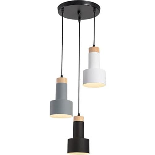 Nordic Wood Pendant Lights Fixture Modern Indoor Hanging Lamps Wooden Metal Kitchen Dining Room Suspension Lighting Luminaire