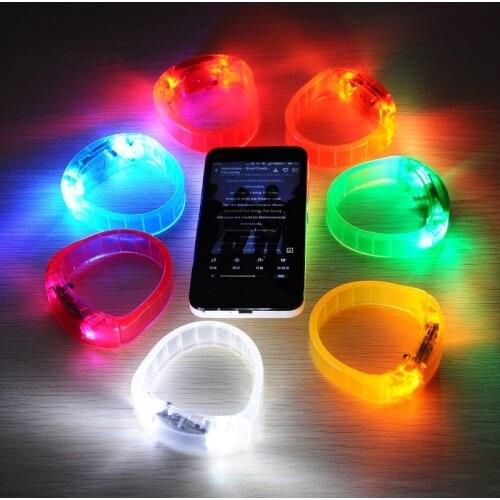 150pcs voice control led bracelet sound activated glow bracelet for party clubs concerts dancing Christmas wa2984