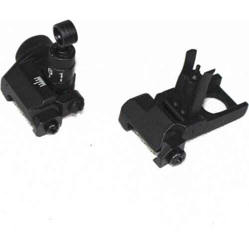 Tactical KAC Style 600M Flip Up Folding Iron Sight Front Rear Sight For Airsoft Hunting shooting Hunting Party
