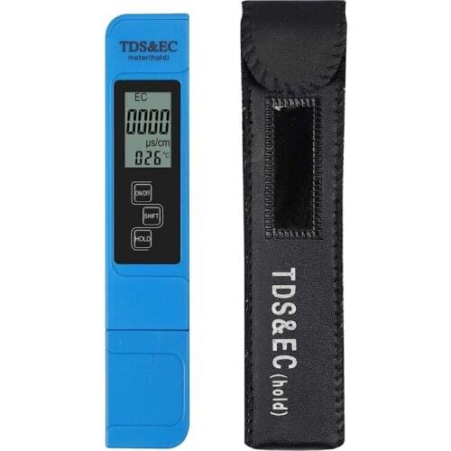 TDS EC Meter Temperature Tester Pen 3 in 1 Function Conductivity Water Quality Measurement Tool TDS EC Tester 0-9990 Ppm 15