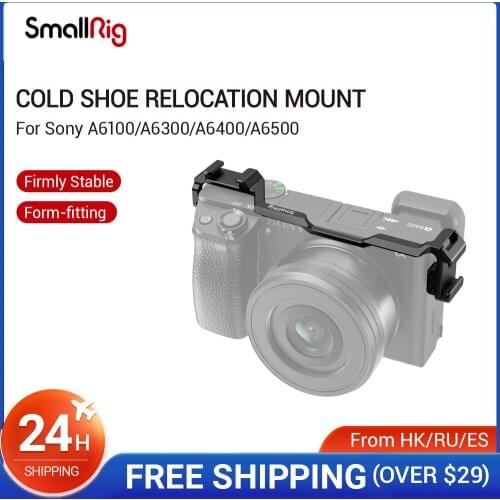 SmallRig Cold Shoe Relocation Mount for Sony A6300/A6400/A6500 Double Cold Shoe Extension Mount For Microphone/Monitor/LCD -2334