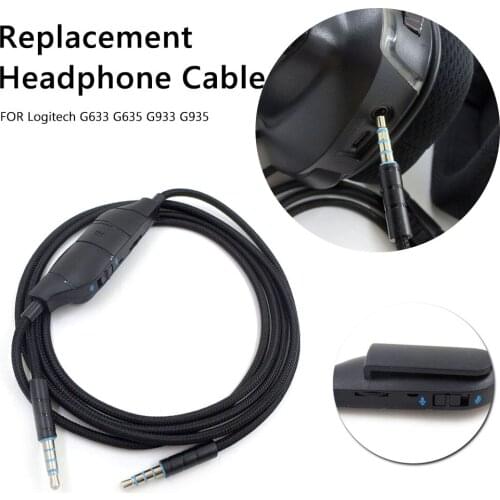 Replacement Headphone Cable Audio Cord Line for Logitech- G633 G635 G933 G935 Gaming Headsets With tuning Earphone Accessories