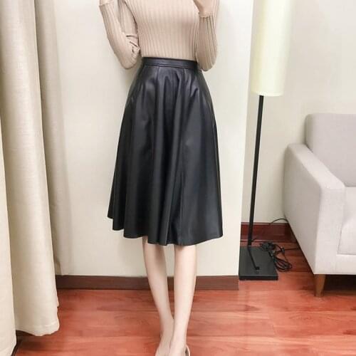 Women Skirt 100% Sheepskin Genuine Leather Fashion Real Sheepskin Skirt Female High Quality