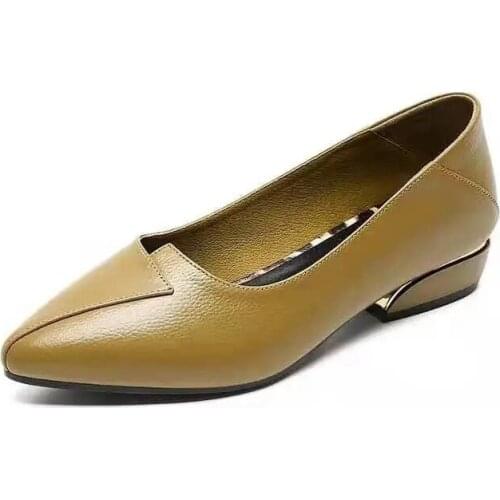 Womens Flat Shoes Woman Pointed Toe PU Slip on Flats Shallow Casual New Mixed Color Sexy Ladies Shoe Spring Plus Size 2021 New