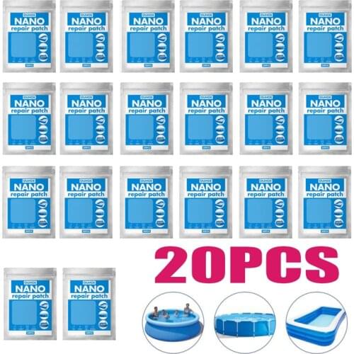 10/20pcs Swimming Float Repair Patch Inflatable Toy Clear Repair Tape for Swimming Ring Air Dinghies Outdoor Pool Accessories