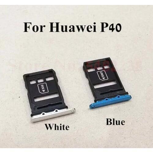 10pcs Original SIM Tray SIM Holder cover For Huawei P40 SD/SIM reader Flex cable Replacement Repair Spare Parts