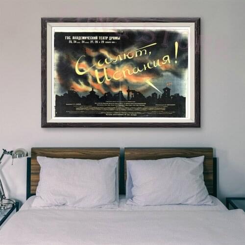 RE247 Retro Russian Style Painting Culture And Sports 121 Custom Silk Poster Home Deco Wall Art Christmas Gift