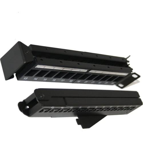1u shielded UTP cat5 cat5e cat6 cat6a cat7 cat8 fold metal 24 port patch panel rack stp