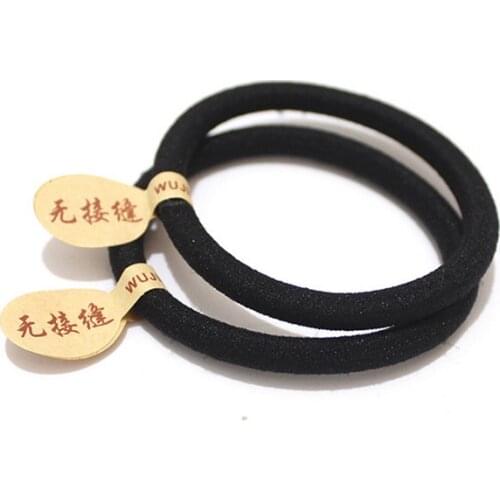 20 PCS Ponytail Holder For Girls Hair O Rings Style Simplicity Black Elastic Hairbands Bobbles Women Accessories