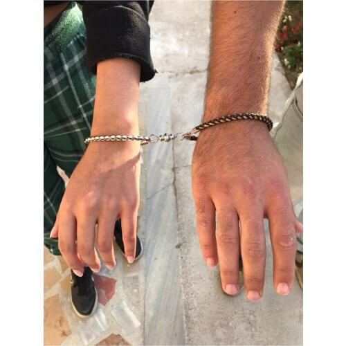 2021 fashion Magnet Couple Girlfriends Wristbands Aşkınızla combining magnet double wristband 2 Pcs Braid leather model Handmade