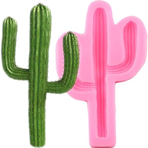 3D Cactus Cake Border Silicone Molds DIY Party Cupcake Topper Fondant Cake Decorating Tools Candy Clay Chocolate Gumpaste Moulds