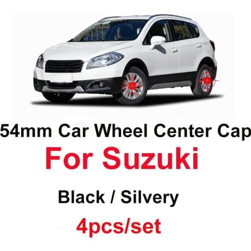 4pcs/set 54mm Auto Car Wheel Rims Hub Cap Cover Emblem Badge for Swift Alto SX4 Jimnty Decal Label Car Accessories Emblem Logo