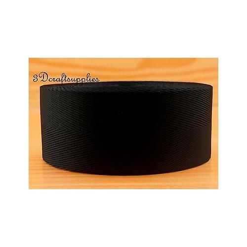 5 yards 1.5 inch(38mm) heavy weight nylon webbing for key fob strap black ZC66