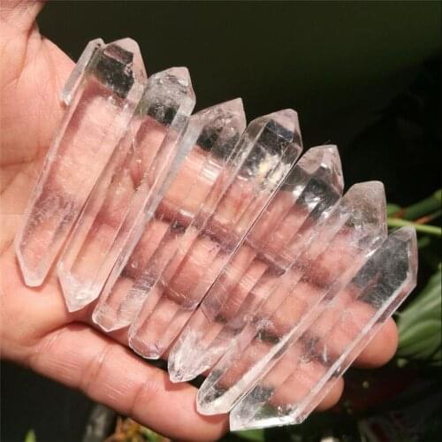7pcs Natural Double end Lemurian Seed Quartz Crystal Point
