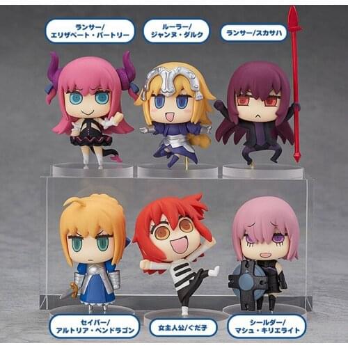 Anime Figures Fate/Grand Order FGO Q Version 6 Models Box Of Eggs PVC Action Figures Toys Anime Figure Toys For Kids Gift 10CM