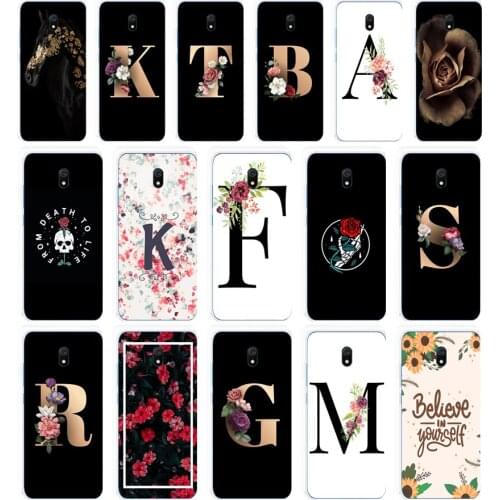 104AA Letter Flowers gift Soft Silicone Tpu Cover phone Case for Xiaomi Redmi 8 8A Note 8T 8t Pro