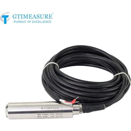 Input Water Tank Level Indicator Fuel Liquid Level Measure Probe Detector Level Sensor SS304 4-20ma 0-20 Meters