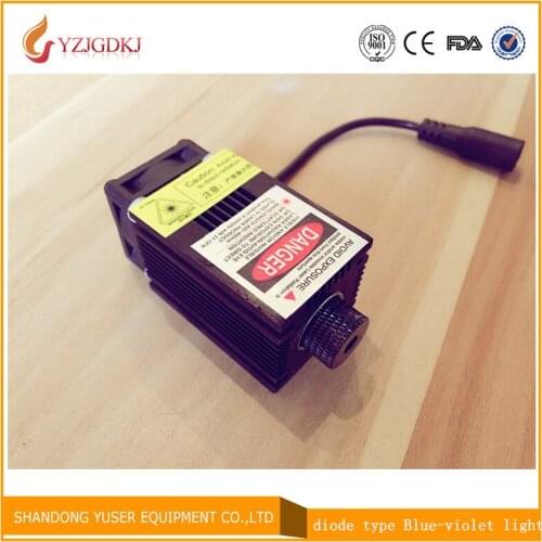 2500mW Blue-violet Laser Module Parts with Holder Heat sink for Mini Laser Engraving Machine High-power wave length 450nm focus