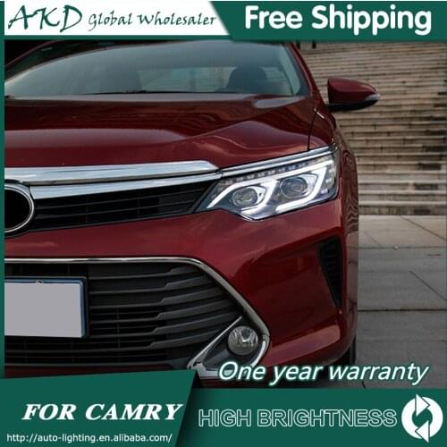 Headlights For Car Toyota Camry 2015-2017 DRL Daytime Running Lights Head Lamp LED Bi Xenon Bulb Fog Lights Car Accessories
