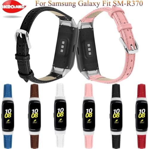 Leather Watch bands Strap for Samsung Galaxy Fit SM-R370 Smart Bracelet Watch Wristband Replacement bands for Galaxy Fit SM-R370